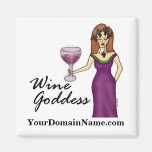 Personalize with your web site url Wine Goddess Refrigerator Magnet