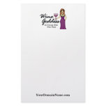 Personalize with your web site url Wine Goddess stationery