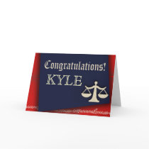Personalize your own law school graduate design cards