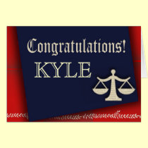 Personalize your own law school graduate design cards