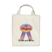 Personalized #1 Newlyweds Prize Ribbon Tote Bag