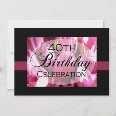 Custom Party Invitations on Personalized 40th Birthday Party Invitations At Zazzle Ca