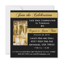Personalized 80th Birthday Party Invitation