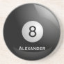 Personalized 8 ball, Billiards Pool Drink Coaster