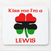 Personalized African American Kiss Me I'm Lewis mousepads