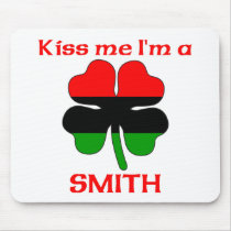 Personalized African American Kiss Me I'm Smith mousepads