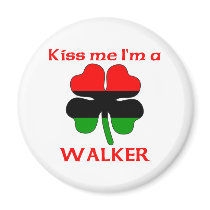 Personalized African American Kiss Me I'm Walker magnets