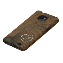 Personalized Aged Mahogany Wood Texture Samsung Galaxy SII Cover