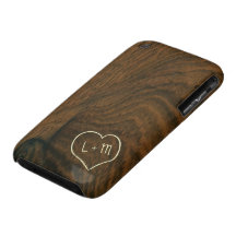 Personalized Aged Mahogany Wood Texture Case-Mate iPhone 3 Cases