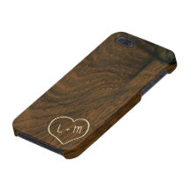 Personalized Aged Mahogany Wood Texture Cover For iPhone 5