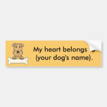 Personalized Airedale Bumper Stickers
