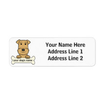 Personalized Airedale Custom Return Address Label