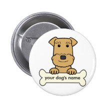 Personalized Airedale Pinback Button