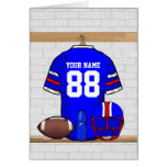 Personalized American Football Grid Iron jersey Greeting Card