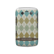 Personalized Argyle Pattern BlackBerry Bold Case