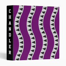 PERSONALIZED AVERY BINDERS WAVY LINES