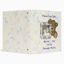 Personalized Baby Boy Vinyl Binder