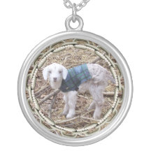 Personalized Baby Goat Chain and Pearls Necklace