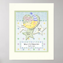 Personalized Baby Name Wall Nursery Art for Boy Poster