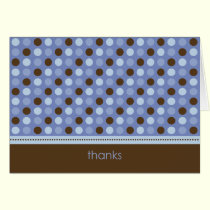 Personalized Baby Polka Dot Thank You Card cards