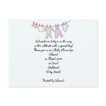 Personalized Baby Shower Invitation-Clothesline Postcard