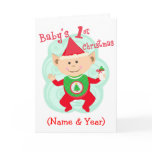 Personalized Baby's First Christmas Card