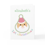 Personalized Baby's First Christmas Card