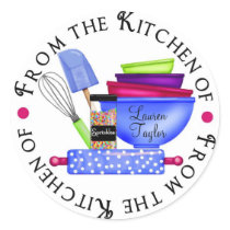 Personalized Baking Cooking Kitchen Stickers