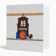Personalized Basketball Jersey (BRO) Vinyl Binder
