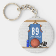 Personalized Basketball Jersey (LBO) Key Chains