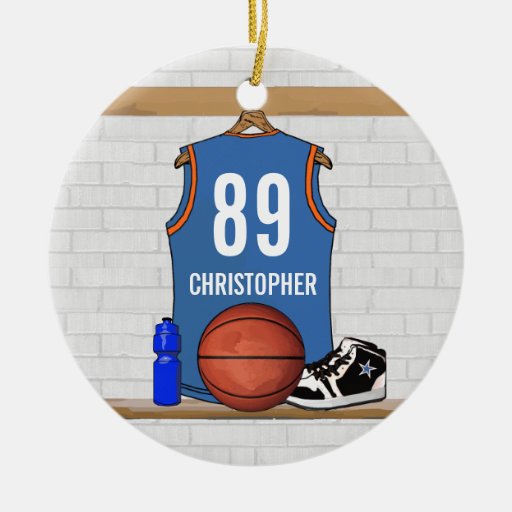 Personalized Basketball Jersey (LBO) Christmas Ornament