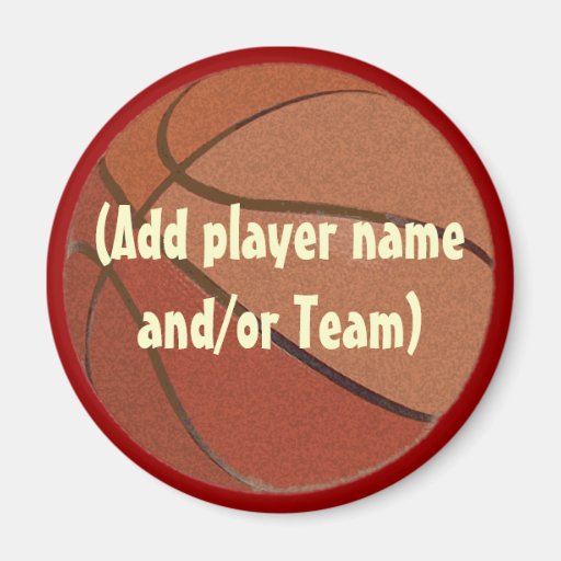 Personalized Basketball Magent Refrigerator Magnet