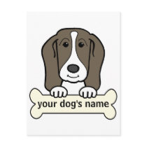 Personalized Basset Hound Postcard