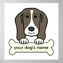 Personalized Basset Hound Poster