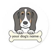 Personalized Basset Hound Round Stickers
