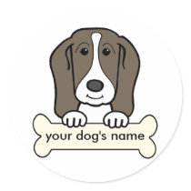 Personalized Basset Hound Stickers