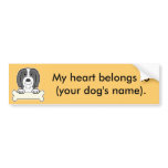 Personalized Bearded Collie Bumper Stickers