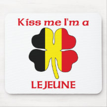 Personalized Belgian Kiss Me I'm Lejeune Mouse Pads