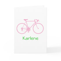 Personalized Bike note cards
