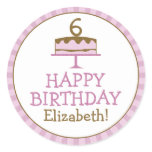 Personalized Birthday Cake Kids Birthday Stickers
