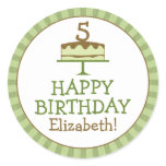 Personalized Birthday Cake Kids Birthday Stickers