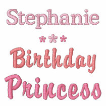 Personalized Birthday Princess Embroidered T-Shirt
