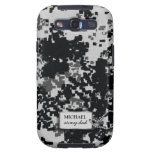 Personalized Black and White Camo Galaxy S3 Cover