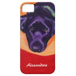Personalized Black Labrador Painting iPhone 5 Covers