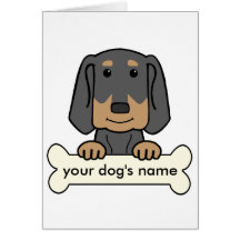 Personalized Black & Tan Coonhound Card