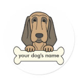 Personalized Bloodhound Sticker