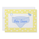 Personalized Boy Baby Shower Invitation - Diaper