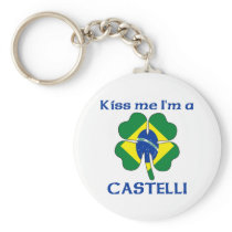 Personalized Brazilian Kiss Me I'm Castelli Key Chains