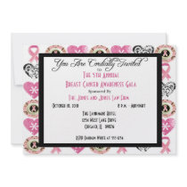 Personalized Breast Cancer Awareness Invitations..