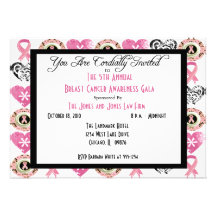 Personalized Breast Cancer Awareness Invitations..